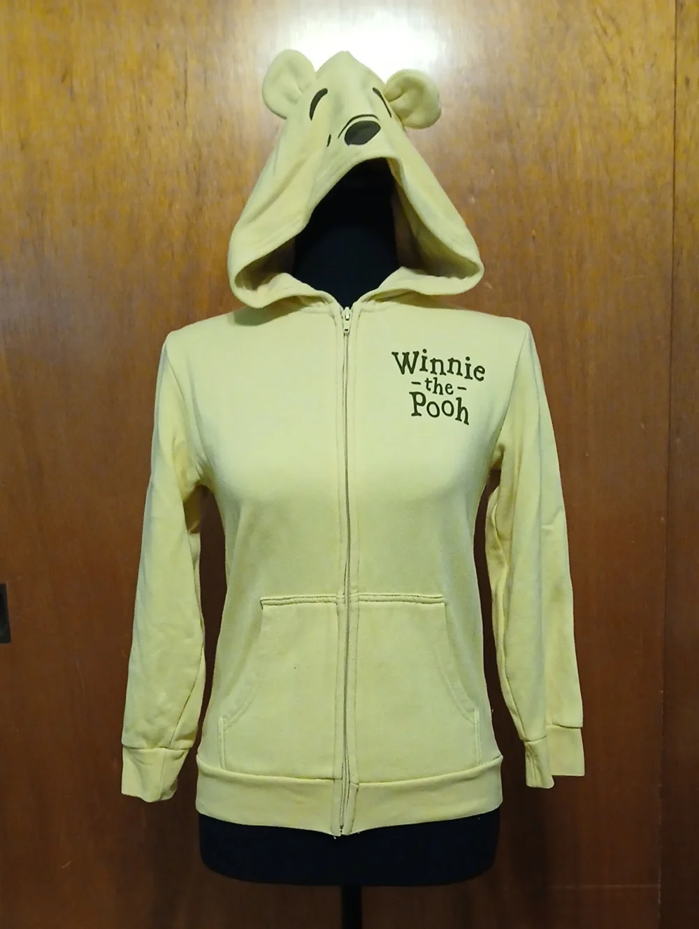 Disney Winnie the Pooh Yellow Hooded Zip-Up Jacket
